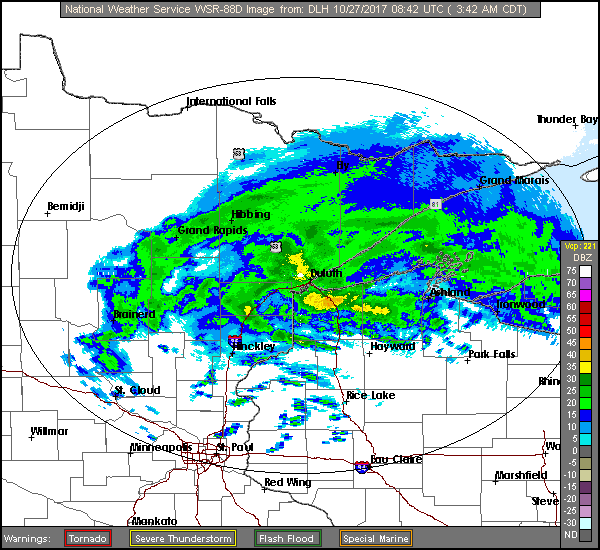 Heavy Wet Early Season Snow, Duluth, MN
